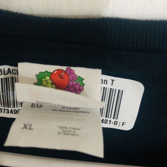 Fruit of the Loom‎ Men's Cotton Tee T-Shirt That's My Point Black Size XL - Picture 3 of 5